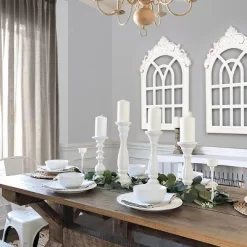 LuxenHome Distressed White Wood Vintage Arched Window Wall Home Decor -Online Home Decoration GUEST 00d04a4e f16d 44f0 b612 cbca28cf0e07