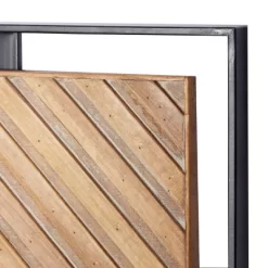 Wood Geometric Linear Carved Wall Decor With Black Frame Set Of 2 Brown - Olivia & May -Online Home Decoration GUEST 028b0f24 1415 4cd5 bcd6 af0c077f40ae