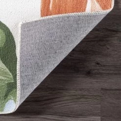 NuLOOM Nevaya Machine Washable Floral Leaves Area Rug -Online Home Decoration GUEST 0336d738 5be3 48b1 9260 c256d317e7fb