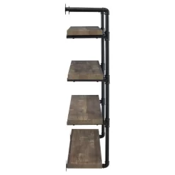 39" Elmcrest 4 Shelf Wall Bookcase With Black Frame - Coaster -Online Home Decoration GUEST 048911ae 6c25 49be 9879 80dc45400017
