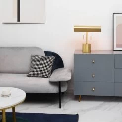 16" 2-Light Blake Table Lamp Matte Brass - Globe Electric -Online Home Decoration GUEST 05099ccc 46b6 4d9a b97c 0ed65b2b68d6