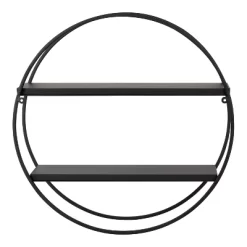 24" Diameter Sequoia Wood And Metal Round Wall Shelf - Kate & Laurel All Things Decor -Online Home Decoration GUEST 0611b927 d583 4e2e 9798 a1de29b1c419