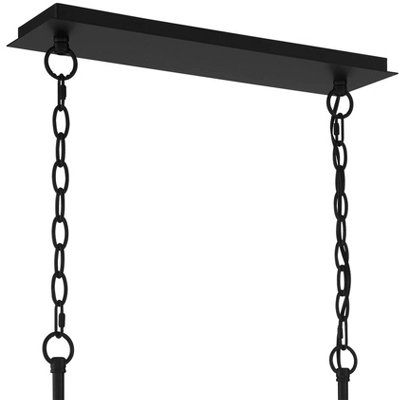 Possini Euro Design Carrine Black Silver Linear Pendant Chandelier 38 1/2" Wide Modern Clear Crystal 8-Light Fixture For Dining Room Kitchen Island 4 Possini Euro Design Carrine Black Silver Linear Pendant Chandelier 38 1/2" Wide Modern Clear Crystal 8-Light Fixture For Dining Room Kitchen Island - Image 2