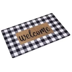 Mind Reader Polyester Buffalo Check Design Doormat With Non-Slip Rubber Bottom, Checkers Mat, Checkers Welcome, 17.72" X 29.45" -Online Home Decoration GUEST 06a03025 b03a 460b a7f7 443d291dbbb5