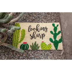 1'4" X 2'4" Looking Sharp Cactus Indoor/Outdoor Doormat Green/Black - Entryways 7 1'4" X 2'4" Looking Sharp Cactus Indoor/Outdoor Doormat Green/Black - Entryways -Online Home Decoration GUEST 07e5aea2 c263 4b7b 8571 29777b255cbf