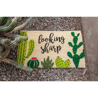 1'4" X 2'4" Looking Sharp Cactus Indoor/Outdoor Doormat Green/Black - Entryways 5 1'4" X 2'4" Looking Sharp Cactus Indoor/Outdoor Doormat Green/Black - Entryways - Image 3