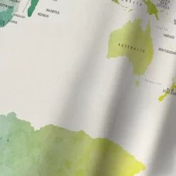 Americanflat Watercolour Political Map Of The World New 1 By Michael Tompsett Wall Tapestry