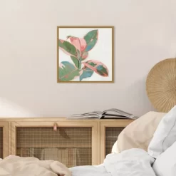 16" X 16" Pink Ficus I By Asia Jensen Framed Canvas Wall Art - Amanti Art -Online Home Decoration GUEST 096a5d72 c053 4bf7 a4e8 d6b3b261292c