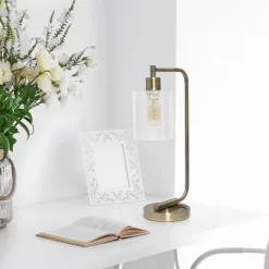 Modern Iron Table Lamp With Glass Shade Antique Brass - Lalia Home -Online Home Decoration GUEST 099a68a8 d970 4120 a2cf 6b6e99eb7169