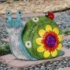 8.27" Resin Garden Snail Green/Blue/Yellow - Exhart -Online Home Decoration GUEST 0a62f1e4 f987 455c 9e44 4b006256914c