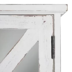 21" X 6" X 20" Hutchins Decorative Rustic Wood Wall Cabinet White - Kate & Laurel All Things Decor -Online Home Decoration GUEST 0bd76767 d5bf 45b4 a740 1c5d6f8ca354