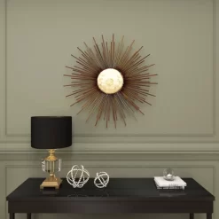 Metal Sunburst Wall Decor With Capiz Accent Gold - Olivia & May -Online Home Decoration GUEST 0c080918 c563 4fd6 a900 1517e243a677