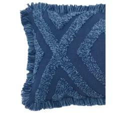 Carol & Frank Link Indigo Woven Throw Pillow