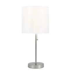19" Metal Stick Table Lamp With Pull Chain Silver - Cresswell Lighting -Online Home Decoration GUEST 0cf086a2 3afb 465e a556 ca52dbf08e79