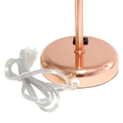 19.5" Bedside Power Outlet Base Metal Table Desk Lamp Rose Gold With White Fabric Shade - Creekwood Home 13 19.5" Bedside Power Outlet Base Metal Table Desk Lamp Rose Gold With White Fabric Shade - Creekwood Home -Online Home Decoration GUEST 106a5765 d4ab 4dd1 86bb 3cc22d294cc3