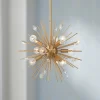 Possini Euro Design Janae Warm Gold Sputnik Chandelier 18" Wide Modern Crystal 9-Light Fixture For Dining Room House Foyer Kitchen Island Entryway -Online Home Decoration GUEST 126a1845 beee 420f b61a 9047b12e99d7