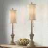 Regency Hill Traditional Buffet Table Lamps 28" Tall Set Of 2 Natural Candlestick Cream Bell Shade For Dining Room 2 Regency Hill Traditional Buffet Table Lamps 28" Tall Set Of 2 Natural Candlestick Cream Bell Shade For Dining Room -Online Home Decoration GUEST 1290e9f7 7ced 457d 9d8f 57baff261ded