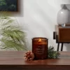 9oz Lidded Amber Glass Jar Crackling Wooden Wick Fennel And Pine Candle - Threshold™ -Online Home Decoration GUEST 12b52490 9d00 4e2c 8c08 8dca32cfa8c6
