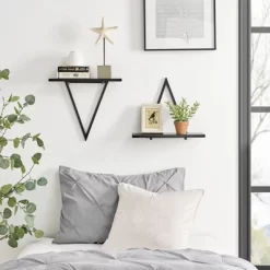 15.7" X 13.5 Set Of 2 Reversible Triangle Accent Wall Shelves - Danya B. -Online Home Decoration GUEST 15f46e42 d01e 4d6a b8a3 6bf4282ca7ad