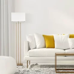 62" Soho Floor Lamp With Linen Shade White - Globe Electric -Online Home Decoration GUEST 170b81c7 aecd 4d1e b307 b26741a75955