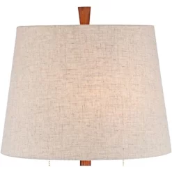 360 Lighting Omar Modern Modern Mid Century Table Lamps 28 3/4" Tall Set Of 2 Brown Wood Oatmeal Tapered Drum Shade For Bedroom Living Room Bedside -Online Home Decoration GUEST 17ee3cd7 96af 4e8a a866 98388bc2bca9