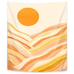 Golden Mountain Sunset By Modern Tropical Wall Tapestry -Online Home Decoration GUEST 19ac47b3 d236 456d 9511 c0a14bb0eecd