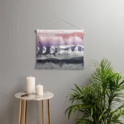 Emanuela Carratoni Pastel Moontime Wall Hanging Landscape Tapestries Purple - Deny Designs