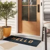 1'7.5"x3'11" 'Hello' Doormat Black/Tan - Threshold™ -Online Home Decoration GUEST 1b0e433f 2685 42b9 9a18 4eb5baf32ce7