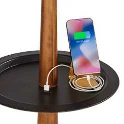 Franklin Iron Works Hunter Rustic Floor Lamp With Tray Table 64 3/4" Tall Faux Wood Bronze USB Charging Port Oatmeal Linen Drum Shade For Living Room 12 Franklin Iron Works Hunter Rustic Floor Lamp With Tray Table 64 3/4" Tall Faux Wood Bronze USB Charging Port Oatmeal Linen Drum Shade For Living Room -Online Home Decoration GUEST 1ef71295 7adf 4cf8 8f15 5a43f47a5677