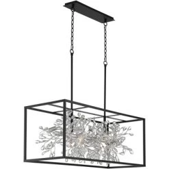 Possini Euro Design Carrine Black Silver Linear Pendant Chandelier 38 1/2" Wide Modern Clear Crystal 8-Light Fixture For Dining Room Kitchen Island 16 Possini Euro Design Carrine Black Silver Linear Pendant Chandelier 38 1/2" Wide Modern Clear Crystal 8-Light Fixture For Dining Room Kitchen Island -Online Home Decoration GUEST 20098fb7 060c 4b63 8ebf 0c0b0dd92a5c