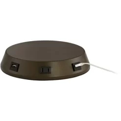 360 Lighting Accent Table Lamp With USB And AC Power Outlet Workstation Charging Base 22" High Warm Bronze Drum Shade Living Room Desk -Online Home Decoration GUEST 20794d02 b9a7 4a06 8d20 e46fedcad087