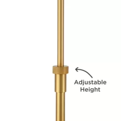 Possini Euro Design Casaba Mid Century Modern Chairside Arc Floor Lamp 64" Tall Warm Gold Adjustable Frosted Glass Shade For Living Room Reading House -Online Home Decoration GUEST 2086bd14 49c8 4258 8673 2013b72db681