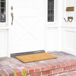 Juvale Plain Coco Coir Door Mat, Bare Natural Unadorned Doormat For Outdoor Entries, Suitable For Inside And Outside Use, 30x17 In