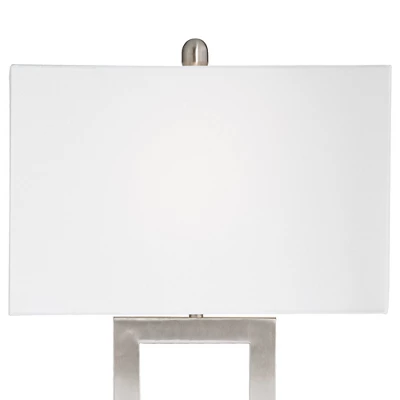 360 Lighting Todd 30" Tall Large Modern End Table Lamps Set Of 2 USB Port AC Power Outlet Silver Brushed Nickel Finish Metal Living Room Charging 8 360 Lighting Todd 30" Tall Large Modern End Table Lamps Set Of 2 USB Port AC Power Outlet Silver Brushed Nickel Finish Metal Living Room Charging - Image 6