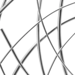 LuxenHome Silver Metal Abstract Swirl Round Wall Art Decor -Online Home Decoration GUEST 259ee7cb 10a9 45c2 bb98 e993cfded9ed