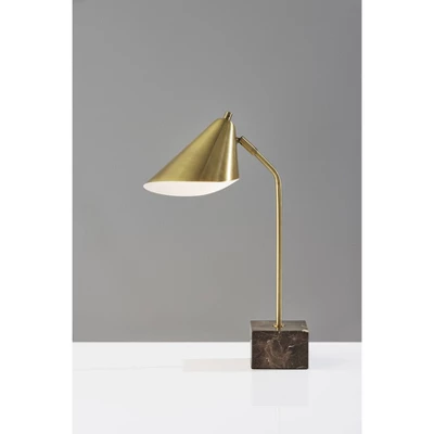 Hawthorne Desk Lamp Antique Brass - Adesso 3 Hawthorne Desk Lamp Antique Brass - Adesso