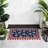 Northlight Blue And Red Americana Stars And Striped Border Coir Outdoor Doormat 18" X 30" -Online Home Decoration GUEST 26fe7378 063b 46b5 b590 70e161677633