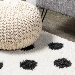 Pere Modern Charcoal Dot Shag Area Rug - JONATHAN Y -Online Home Decoration GUEST 28194105 75b0 466b 93ab 5d378c34a279
