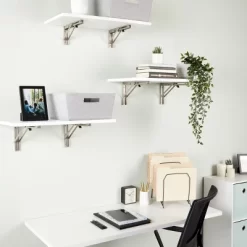 Built Industrial 2 Pack Folding L Wall Shelf Bracket, 10 Inch Collapsible Hardware With Locking Hinge For Garage Shelves, Holds 120lbs -Online Home Decoration GUEST 287cb2e8 070c 48d4 bea1 4033a2fb6480