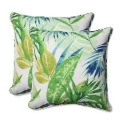 Soleil 2pc Outdoor Throw Pillows - Blue/Green - Pillow Perfect -Online Home Decoration GUEST 29346f1c 4bb2 4f91 8cdc 52d32dcc4ea6