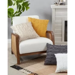 Saro Lifestyle Fringe Striped Design Throw Pillow -Online Home Decoration GUEST 2967caf8 06a2 4f69 9e4f 6a328bd6f64c