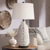 360 Lighting San Carlos Modern Coastal Table Lamp 29 1/2" Tall Ivory Rope Wicker White Fabric Drum Shade For Bedroom Living Room Bedside Nightstand -Online Home Decoration GUEST 2a257c88 aa41 4d17 9668 54c74cab92a0