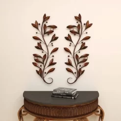 Metal Leaf Wall Decor Set Of 2 Brown - Olivia & May -Online Home Decoration GUEST 2a275a17 a42b 4d32 a482 43701979cfff