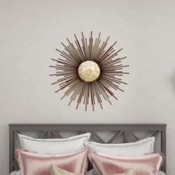 Metal Sunburst Wall Decor With Capiz Accent Gold - Olivia & May -Online Home Decoration GUEST 2bd7b5ce dac2 4a10 8ab7 919ede060294