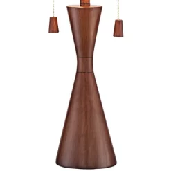 360 Lighting Omar Modern Modern Mid Century Table Lamps 28 3/4" Tall Set Of 2 Brown Wood Oatmeal Tapered Drum Shade For Bedroom Living Room Bedside -Online Home Decoration GUEST 2c6ea577 1fbf 4923 95d0 6d60e61179f6