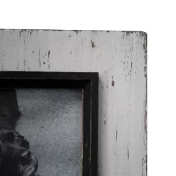 Rustic Black Plaid 5x7 Inch White Wood Decorative Picture Frame - Foreside Home & Garden