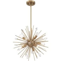 Possini Euro Design Janae Warm Gold Sputnik Chandelier 18" Wide Modern Crystal 9-Light Fixture For Dining Room House Foyer Kitchen Island Entryway -Online Home Decoration GUEST 2e997609 da2e 4ca8 8a77 308c79588cd7