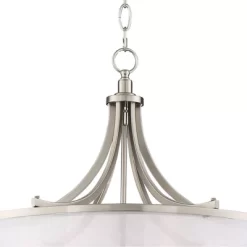 Possini Euro Design Nor Brushed Nickel Pendant Chandelier 23" Wide Modern Double White Organza Shade 6-Light Fixture For Dining Room Kitchen Island -Online Home Decoration GUEST 2f5c0868 66c9 41ba a1f8 920e9fb342f5