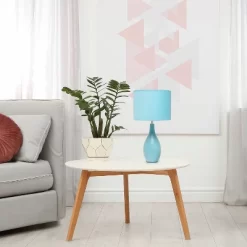 18.11" Traditional Standard Ceramic Dewdrop Table Desk Lamp With Matching Fabric Shade Blue - Creekwood Home 12 18.11" Traditional Standard Ceramic Dewdrop Table Desk Lamp With Matching Fabric Shade Blue - Creekwood Home -Online Home Decoration GUEST 2fb191c0 5bb7 463d a677 06cc849bf6ef