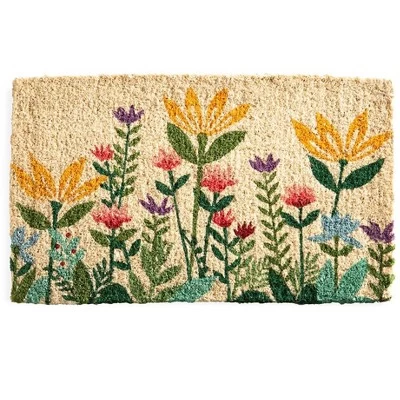 VivaTerra Wildflower Garden Natural Coir Doormat 3 VivaTerra Wildflower Garden Natural Coir Doormat